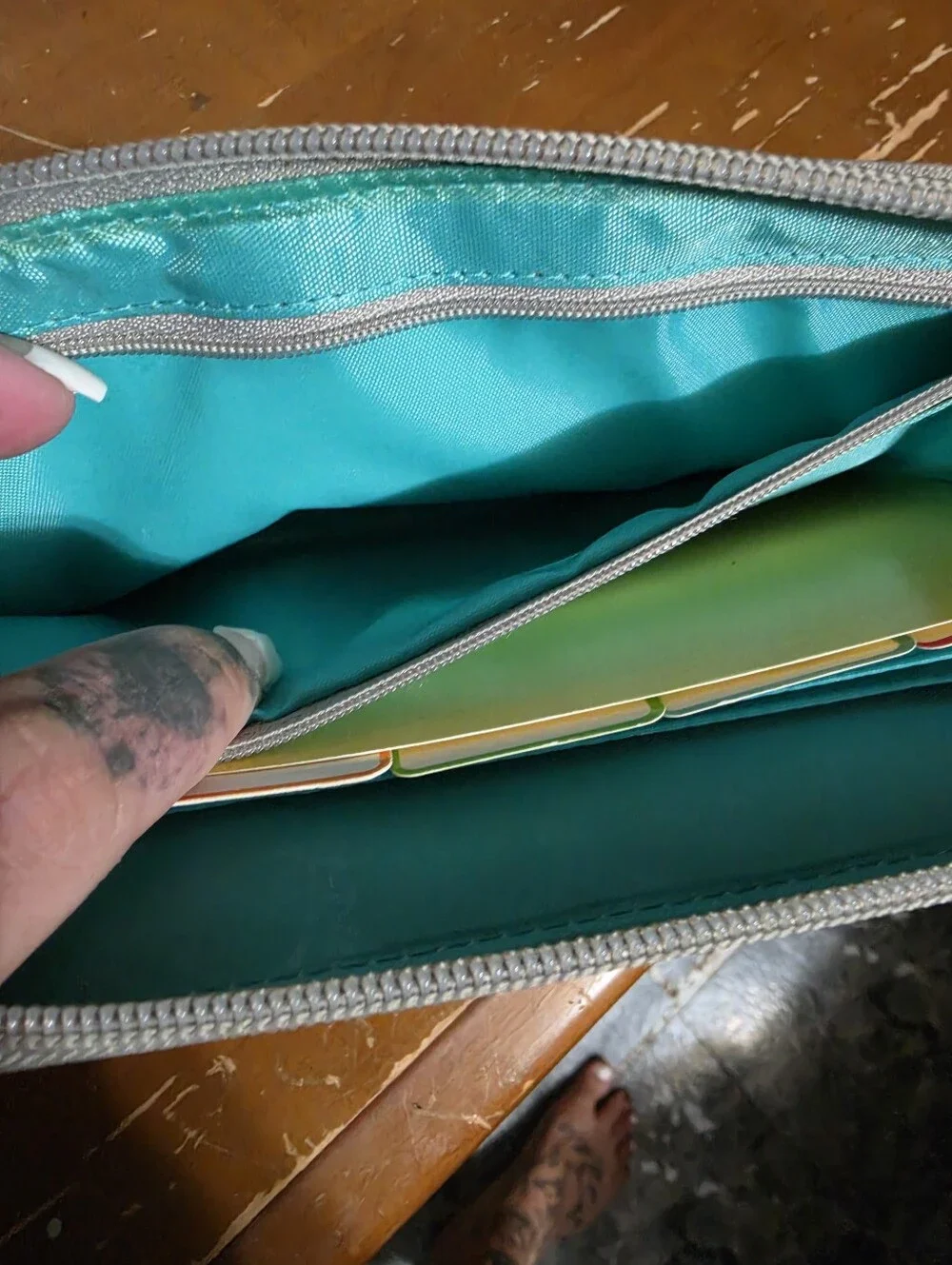 Thirty One Floral Zip Wallet in Bright Multicolor - Picture 3 of 4